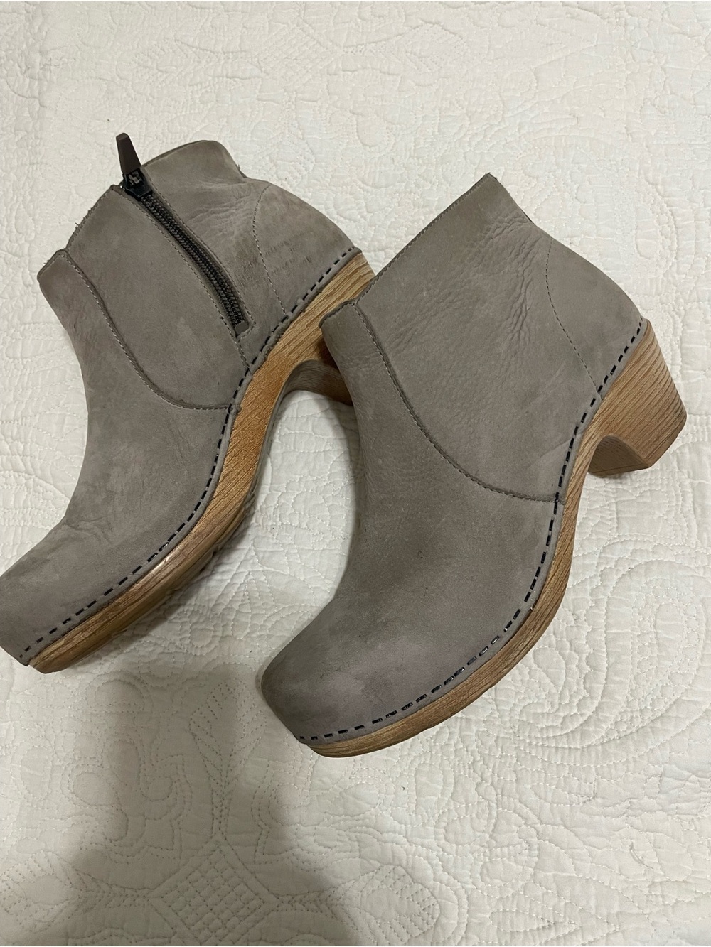 Dansko Taupe Suede Ankle Boot Size 38